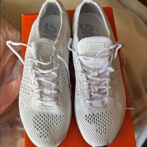 New Nike Flyknit Racer in White and Platinum